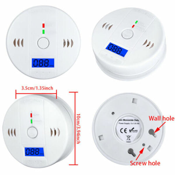 LCD Carbon Monoxide Gas Detector with Safety Alarm