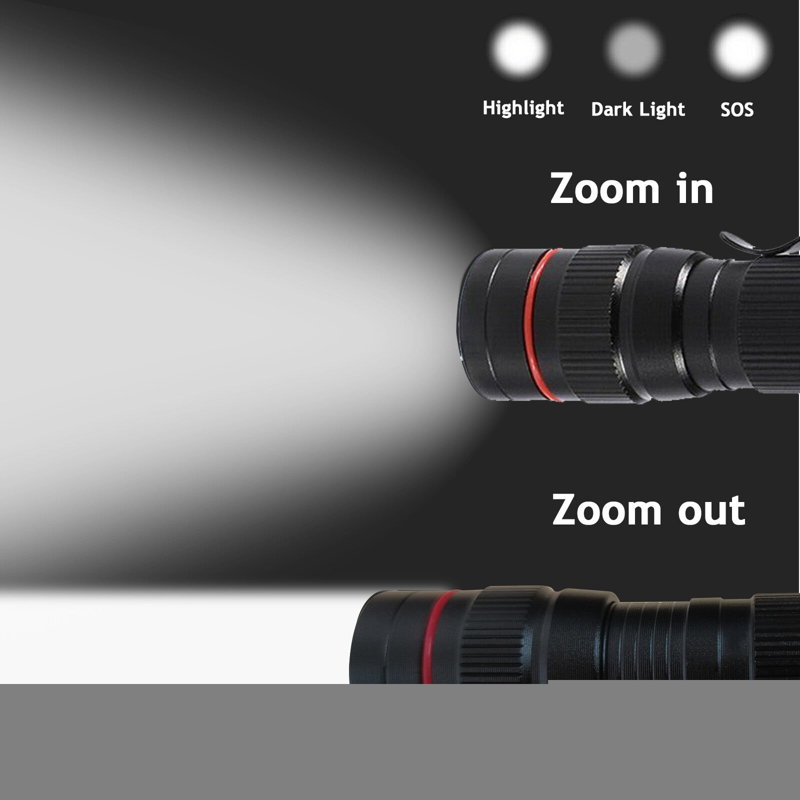 Ultra Bright Tactical LED Flashlight USB Rechargeable Mini Torch