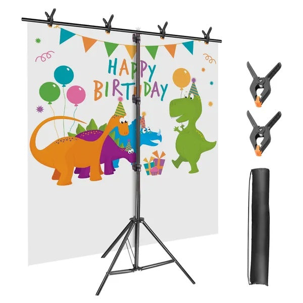 T Shape Backdrop Stand Adjustable Photography Support Kit