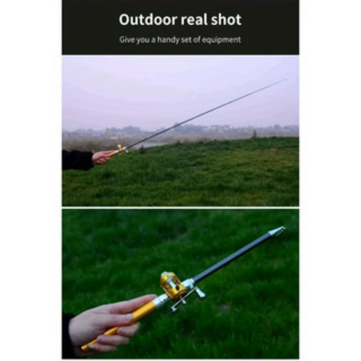 METABEST Aluminum Pen Fishing Rod Compact Pocket Travel Pole