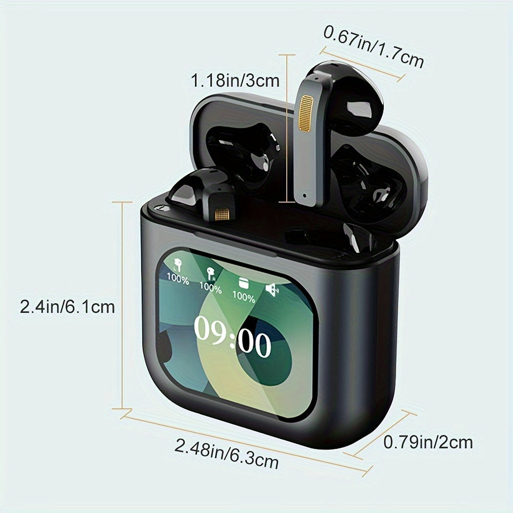 TWS Smart Screen ANC Earbuds Noise Canceling MP3 Playback