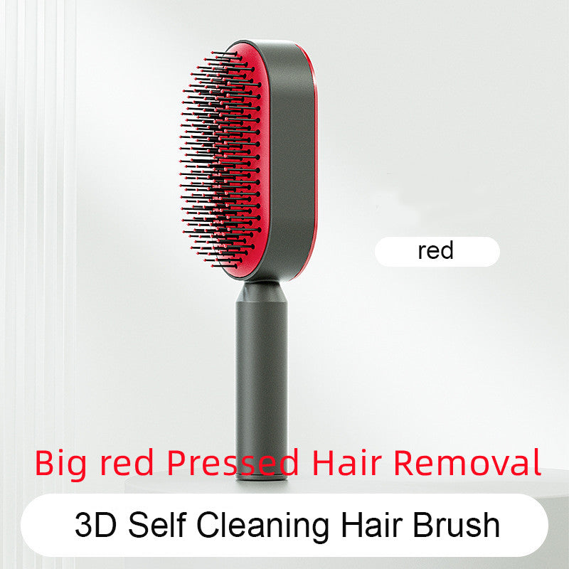 Self Cleaning Hair Brush with Scalp Massage & Detangling