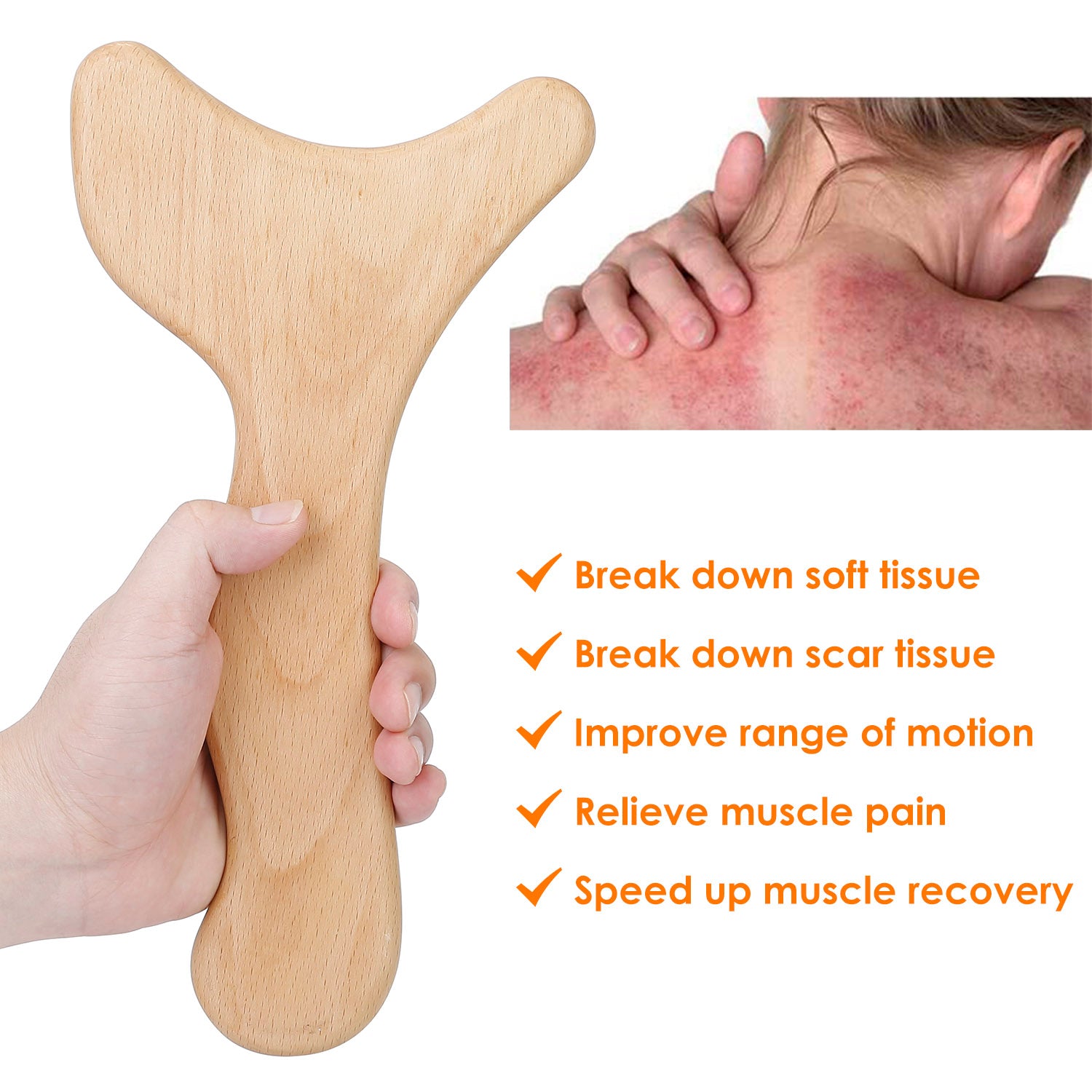 Wood Therapy Massage Tool Wooden Paddle for Body Massage Relief