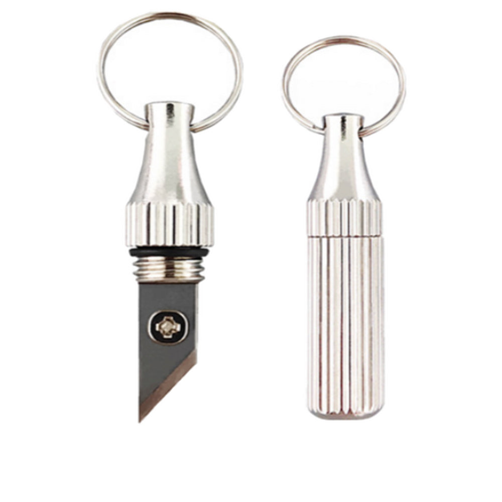 2PCS Stainless Steel Mini Pocket Knife Capsule Keychain Tool Set