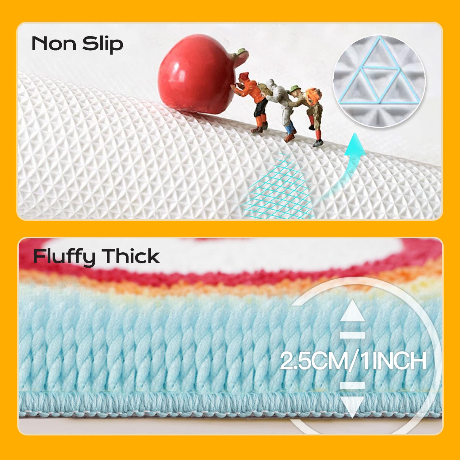 Non Slip Microfiber Bath Rug Absorbent Washable Bathroom Mat