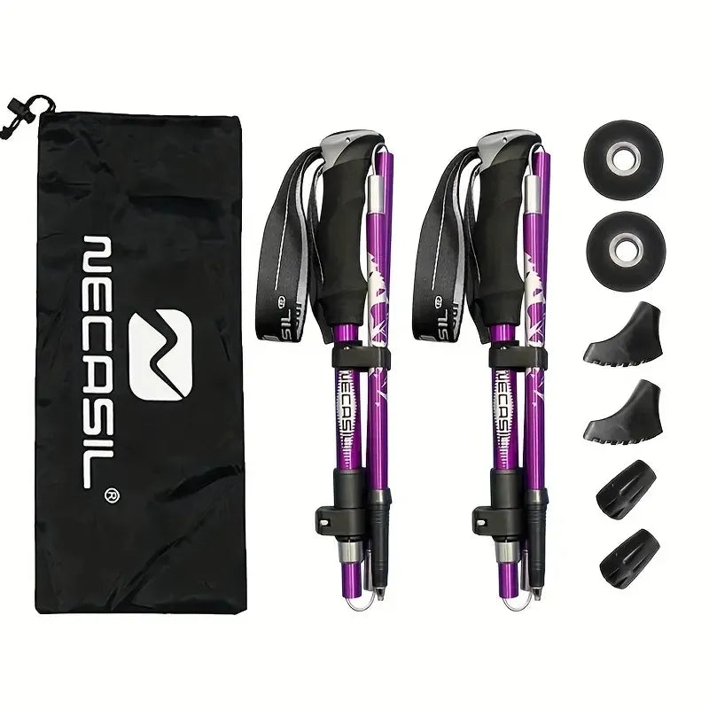 Lightweight Folding Trekking Cane with EVA Grip & Durable Lock