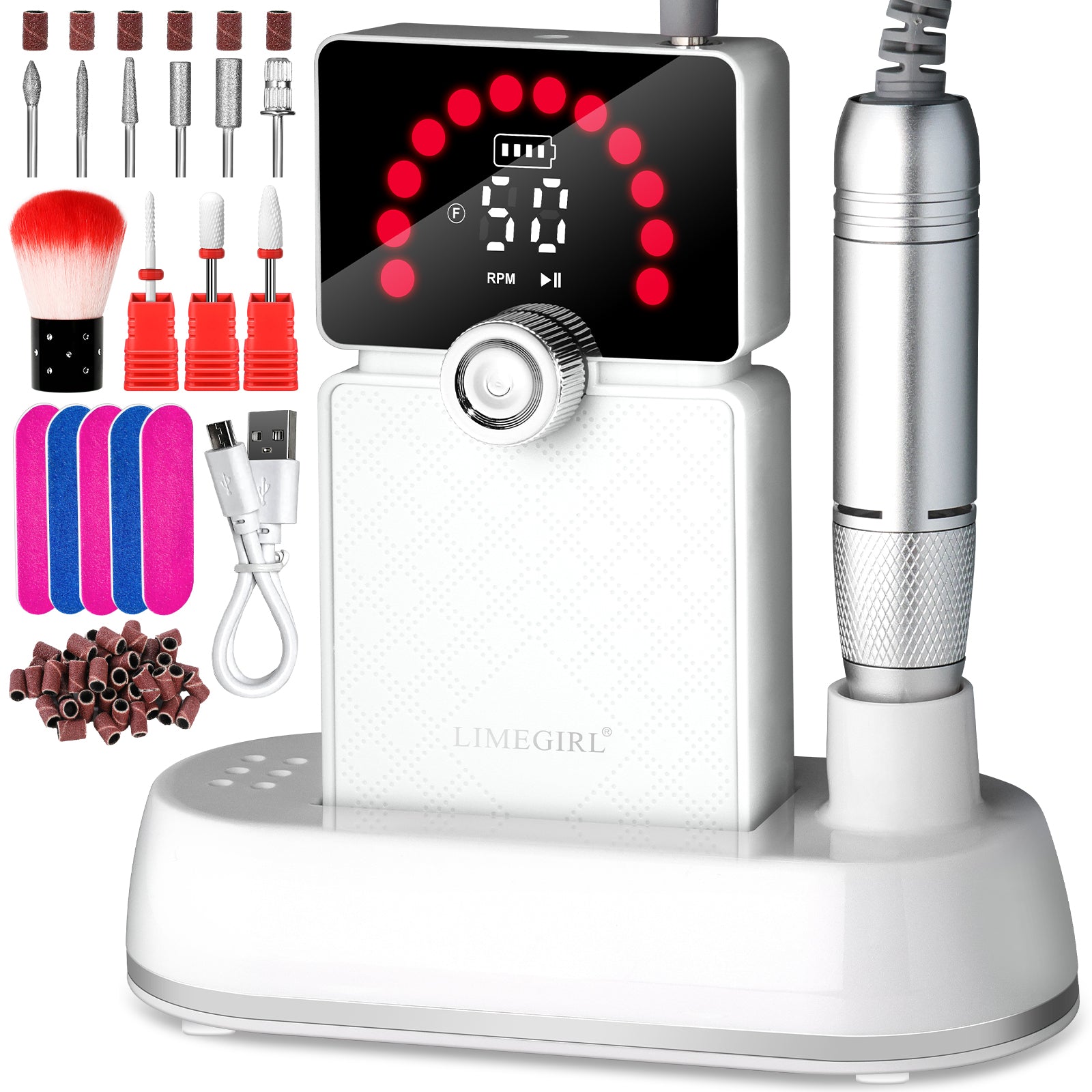 50000RPM Portable Rechargeable Nail Drill