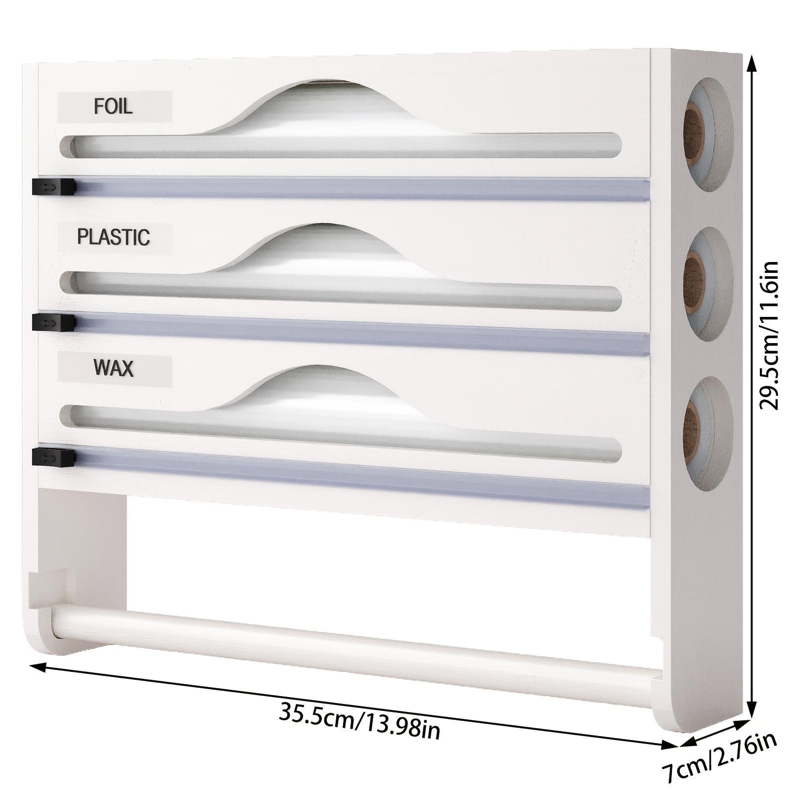 Bamboo Cling Film Cutter with Tissue Holder