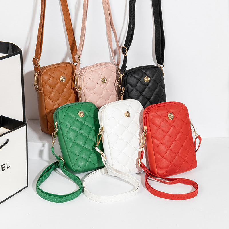 Simple All Match Vertical Crossbody Bag One Shoulder Casual Everyday Bag for Women