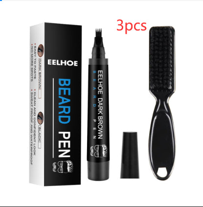 Waterproof Beard Filler Pen with Brush for Natural Beard Touch Up