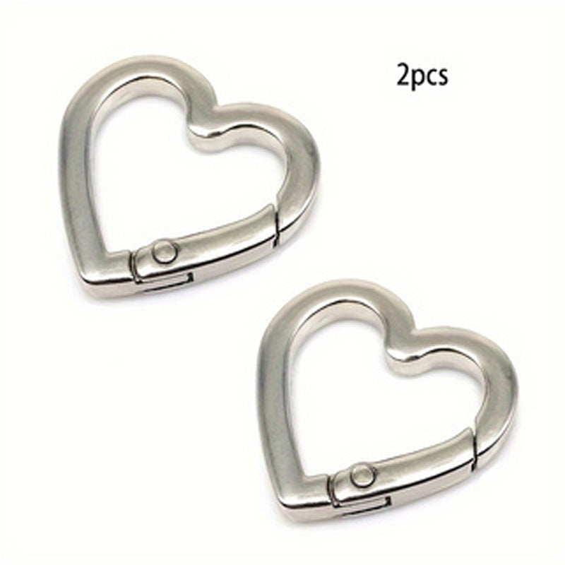 Premium Heart Shape Spring Clip Hooks Durable Bag Connector Set