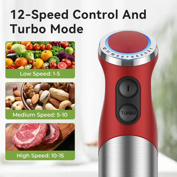 Powerful 5-in-1 Hand Blender 1000W Immersion Stick Mixer Set