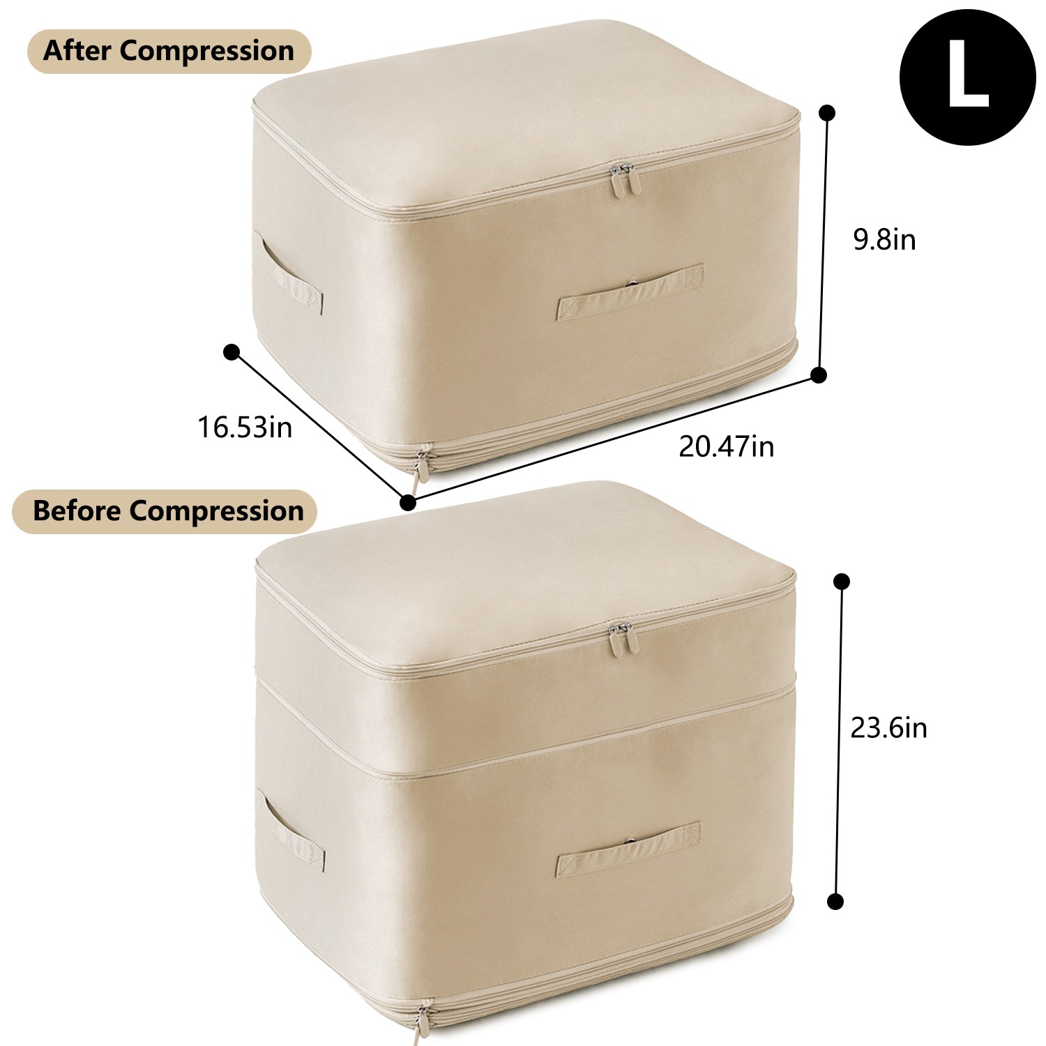 Foldable Compression Storage Bag For Bedding Clothes Organizer
