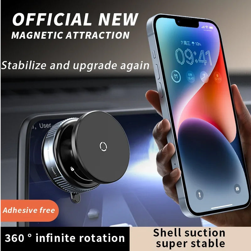 Car Phone Holder 360 Adjustable Magnetic Suction Mount Strong Grip
