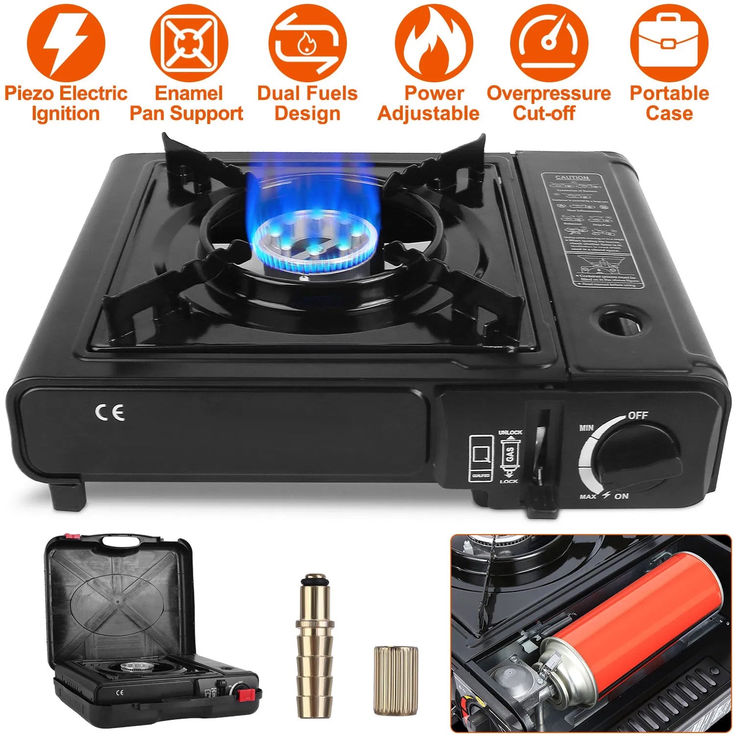 3300W Portable Butane Gas Stove with Carry Case