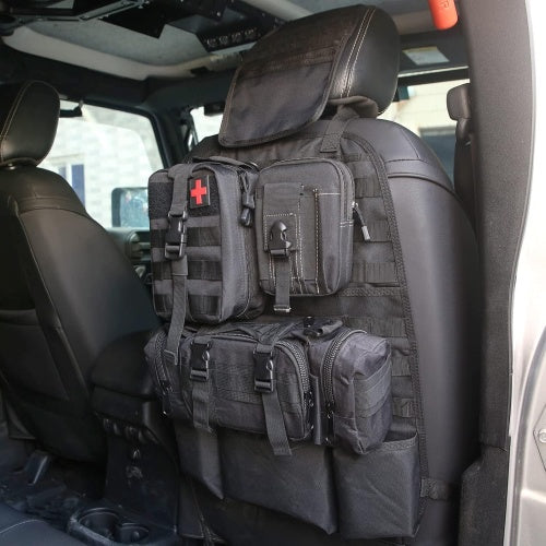 Car Back Seat Organizer with Detachable Pouches Storage Set