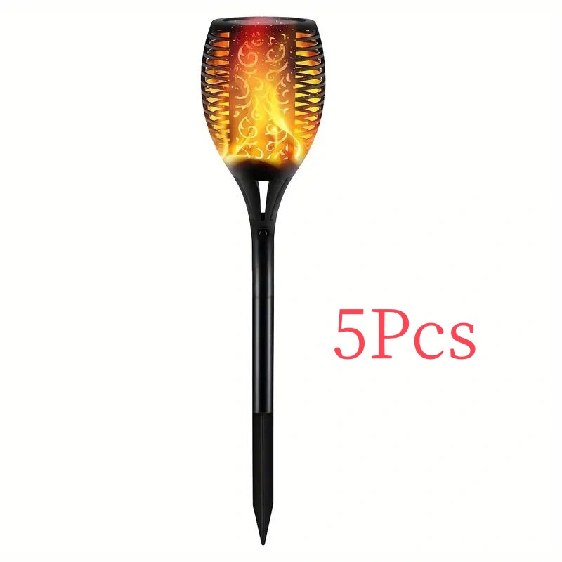 Powerful Solar Torch Lights Outdoor Flickering Flame Garden