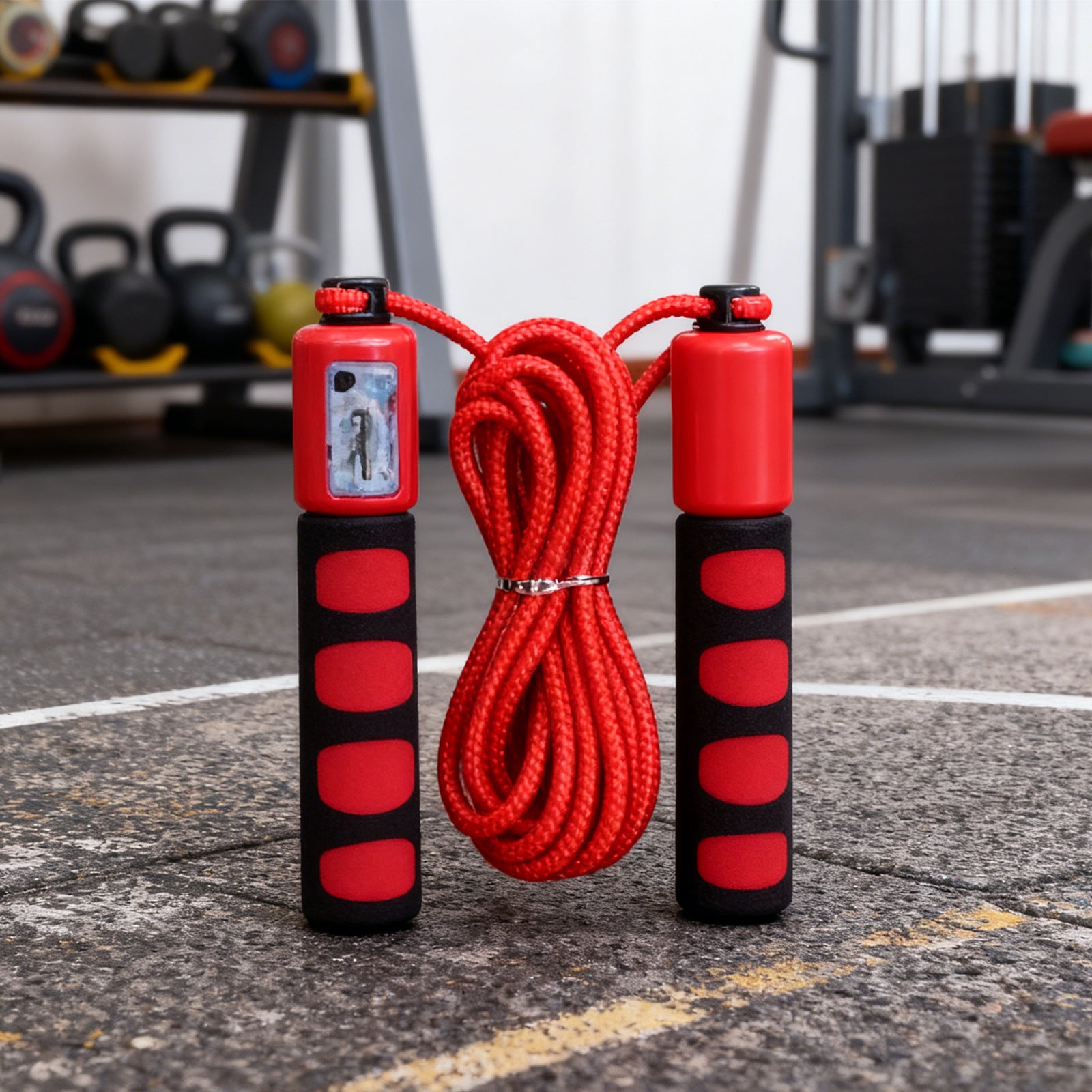 Skipping Adjustable Fitness Jump Rope with Digital Counter for Cardio Workout