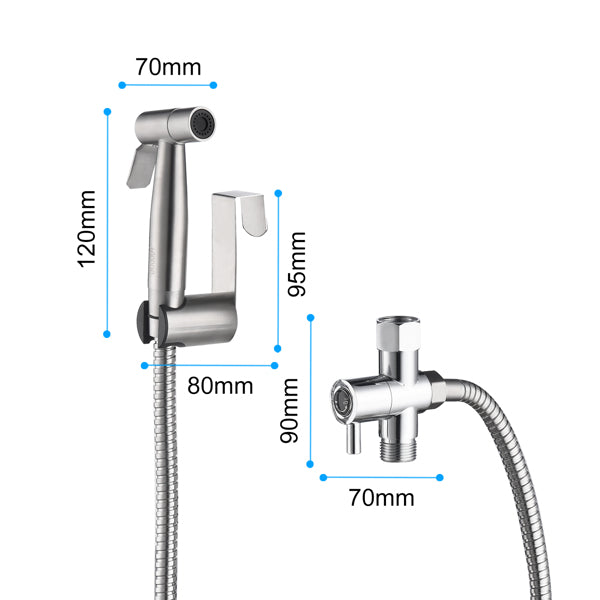 Premium Stainless Steel Toilet Spray Gun Handheld Bidet Sprayer