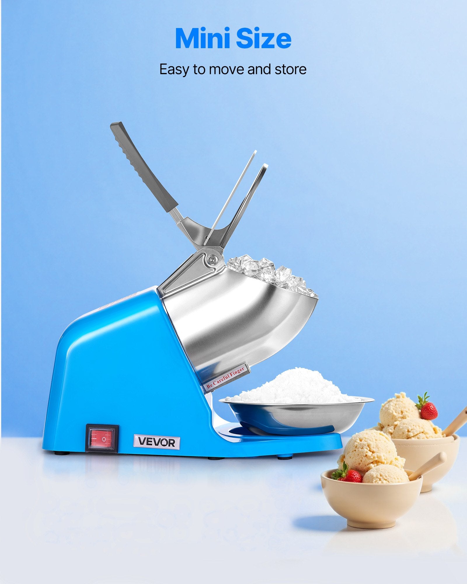 Commercial Ice Crusher 286LBS Electric Snow Cone Maker