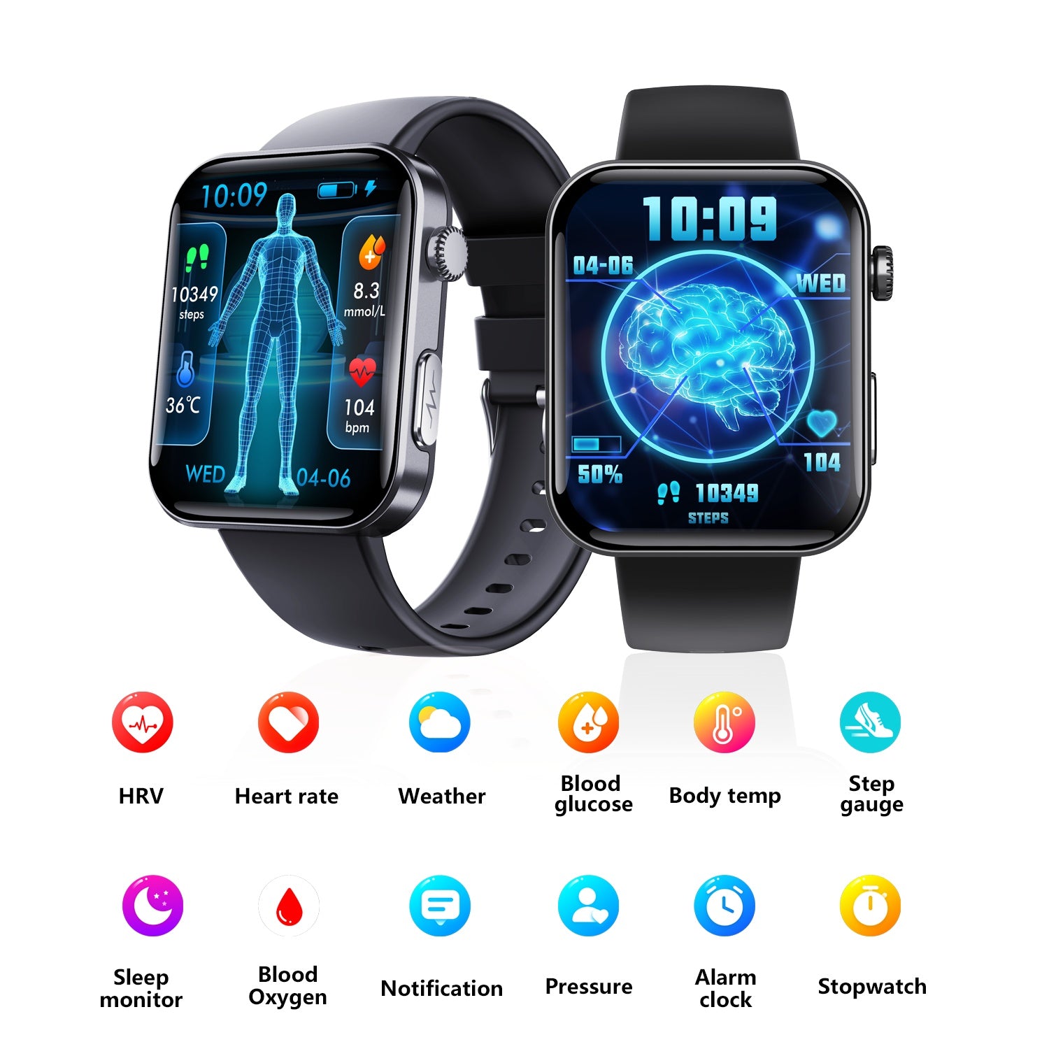 Smart Watch with Bluetooth Call Fitness Tracker Heart Rate SpO2