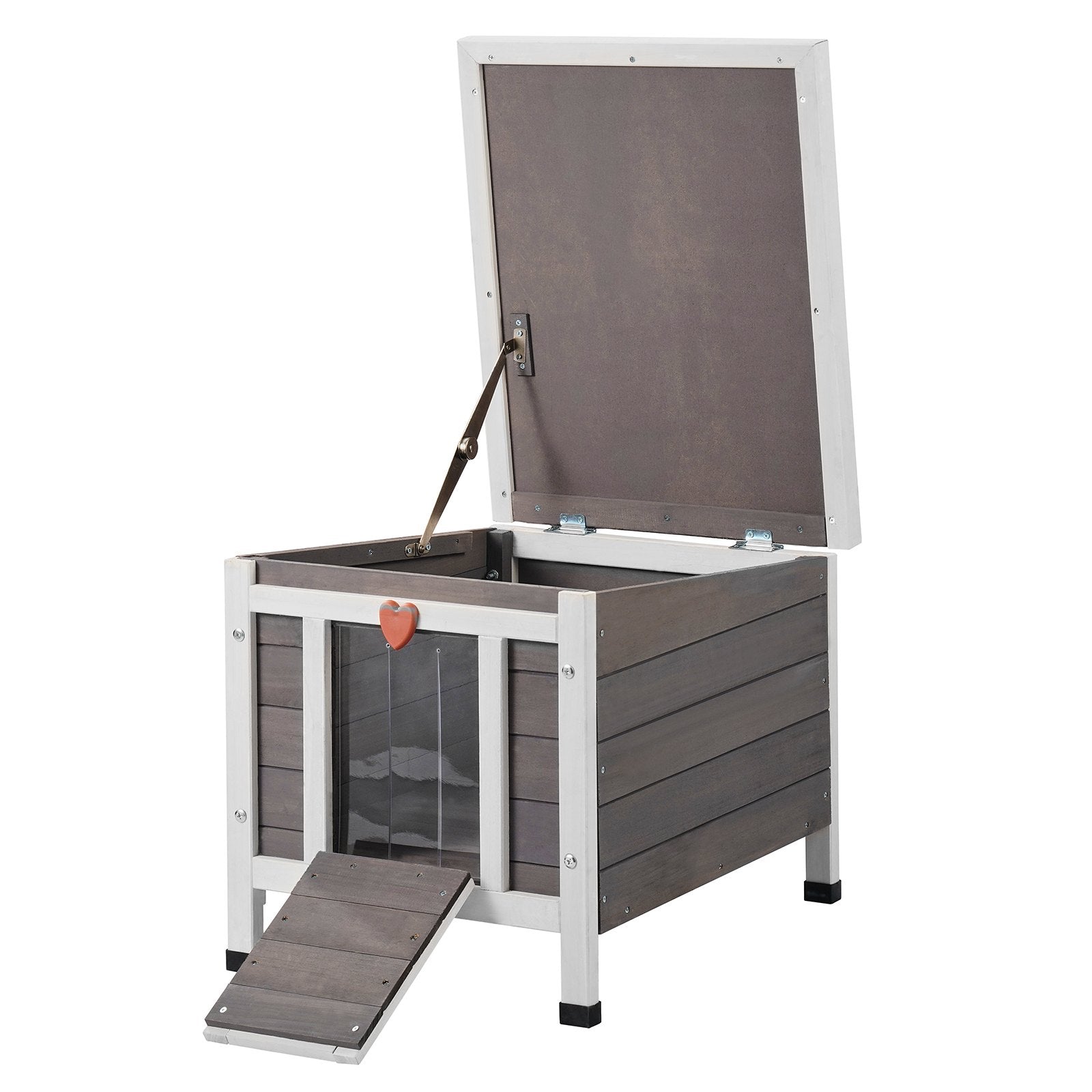 Durable Weatherproof Outdoor Cat Shelter with PVC Door Flaps