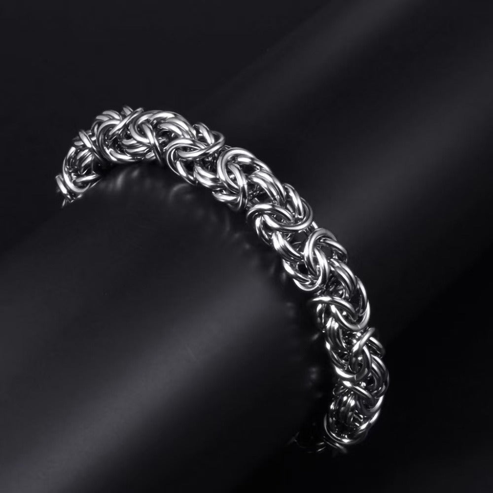 Premium Titanium Steel Bracelet Vintage Braided Chain Style