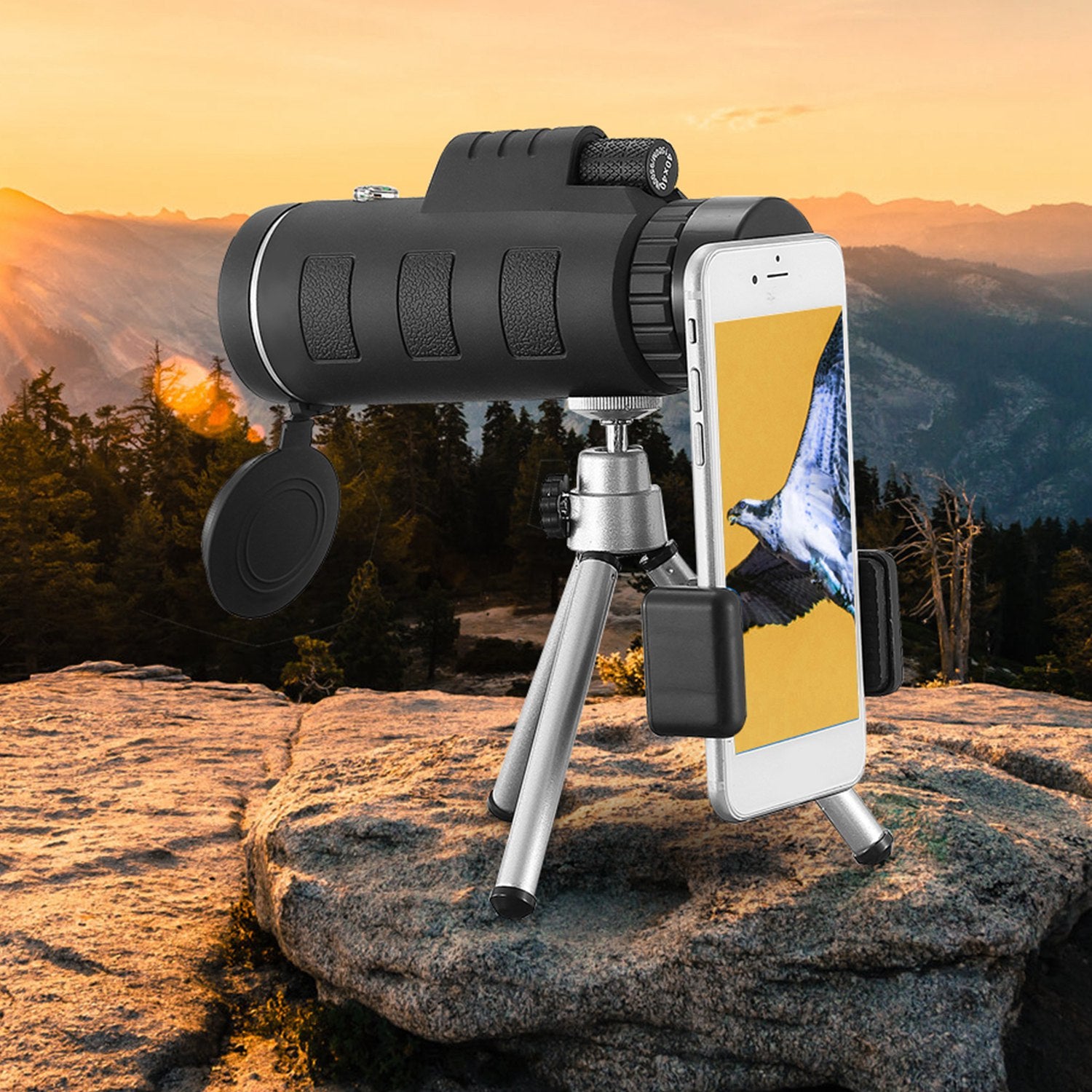 40x60 HD Optical Monocular Telescope with FMC Lens and Tripod