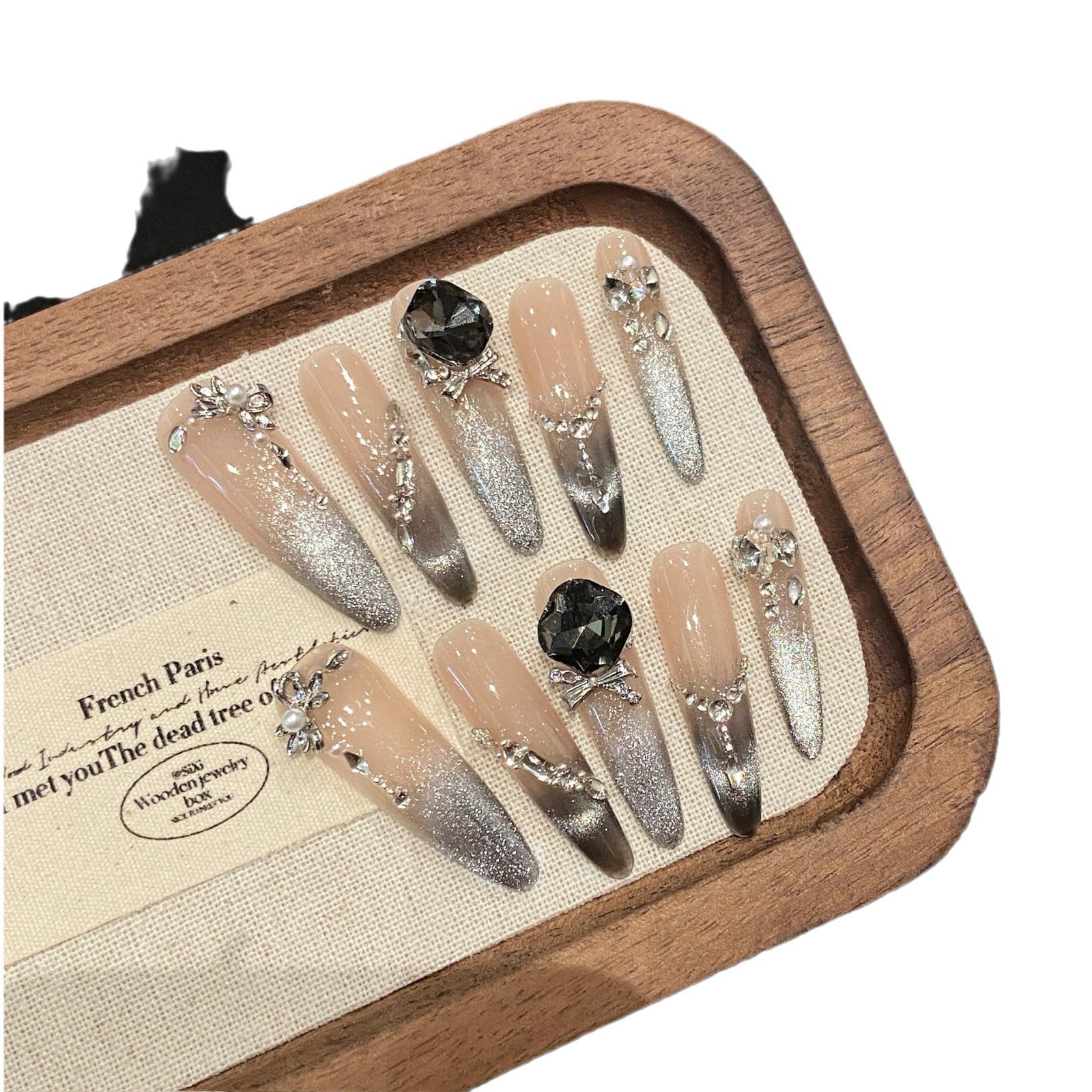 Autumn Winter Gradient Cat Eye Armor Nails