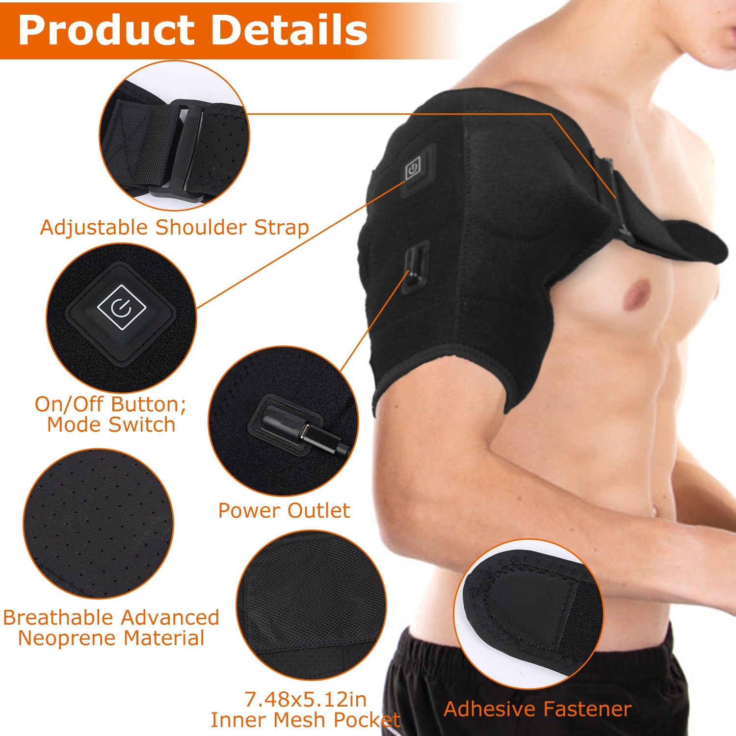 Ultimate Heated Shoulder Brace for Pain Relief & Muscle Recovery