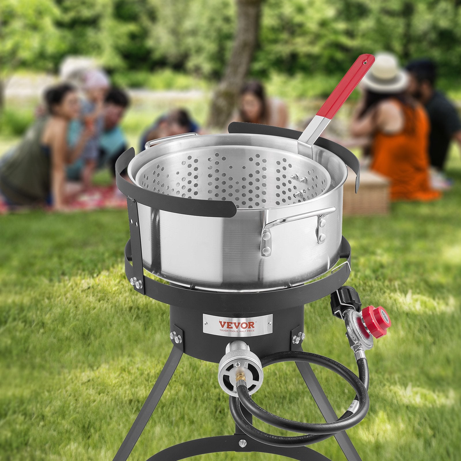 10 Qt Outdoor Propane Deep Fryer Kit Aluminum Fish & Wing Cooker