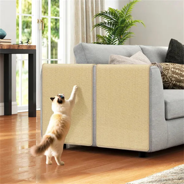 Natural Sisal Cat Scratching Mat Set – Anti-Slip Scratch Pads for Indoor Cats