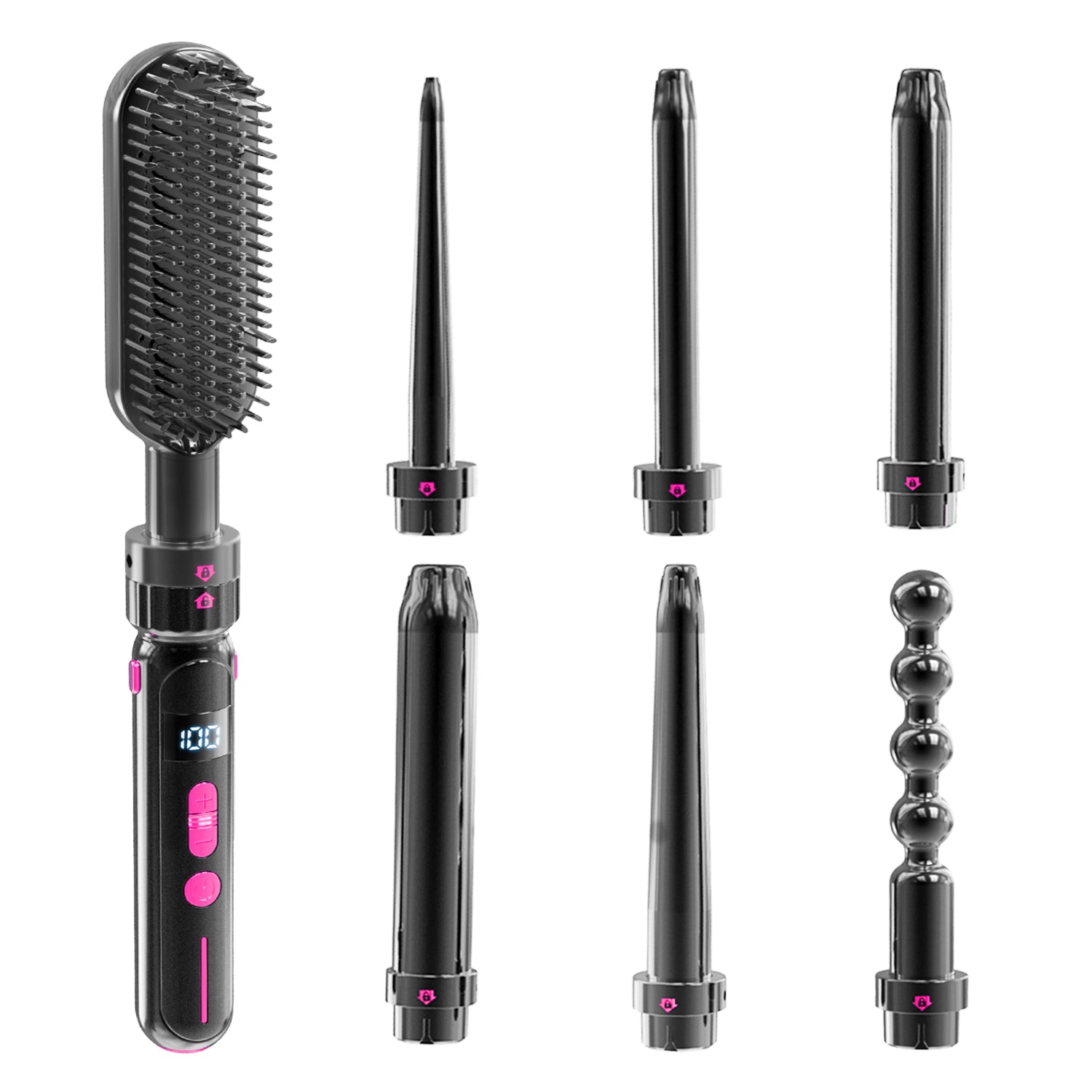 Ceramic Curling Iron & Straightener with Adjustable Heat Control