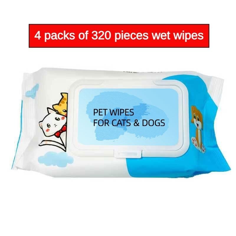 Premium Pet Wet Wipes Unscented Plant Based Cleaning Care