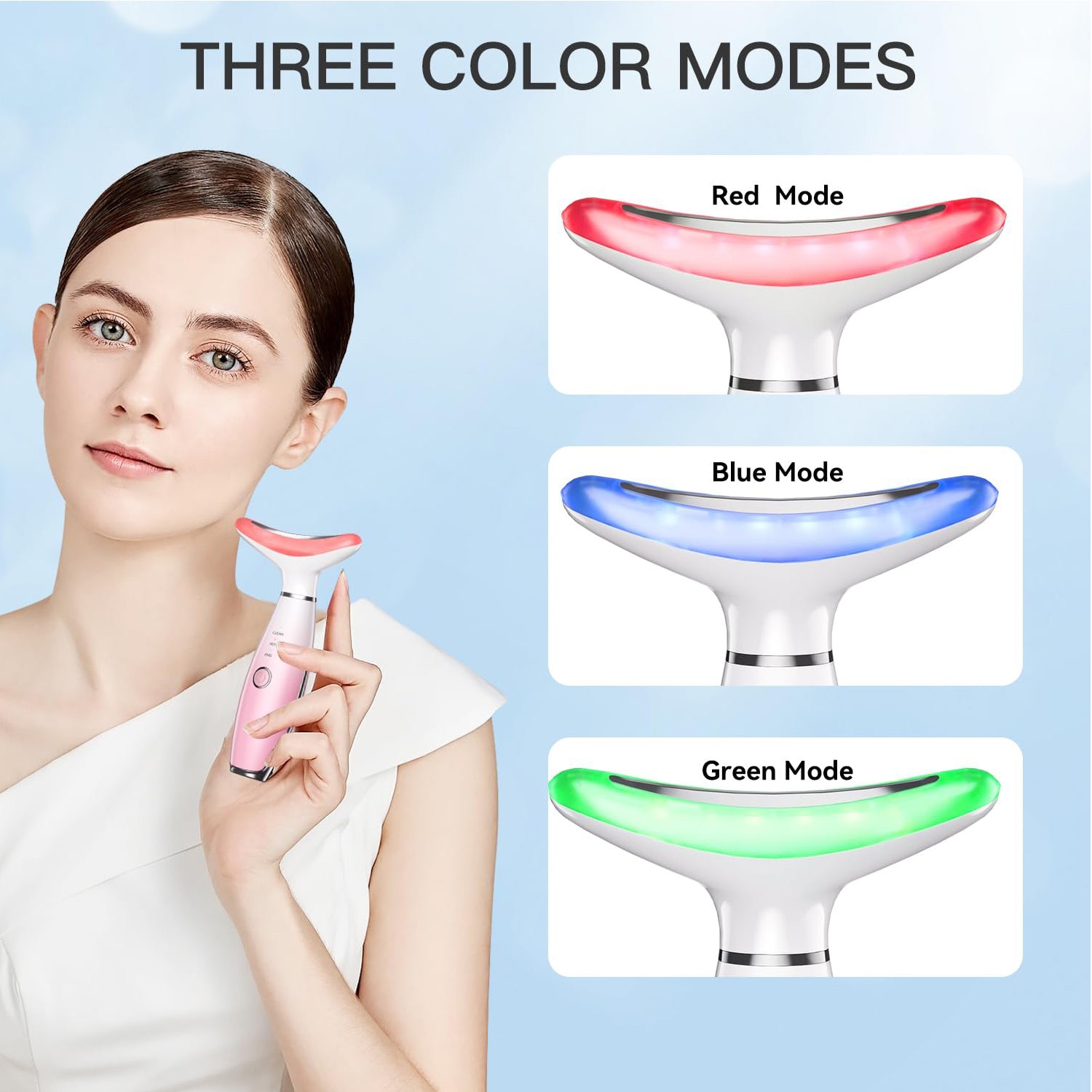 Advanced 3-in-1 Face Massager with Heat & Vibration Therapy