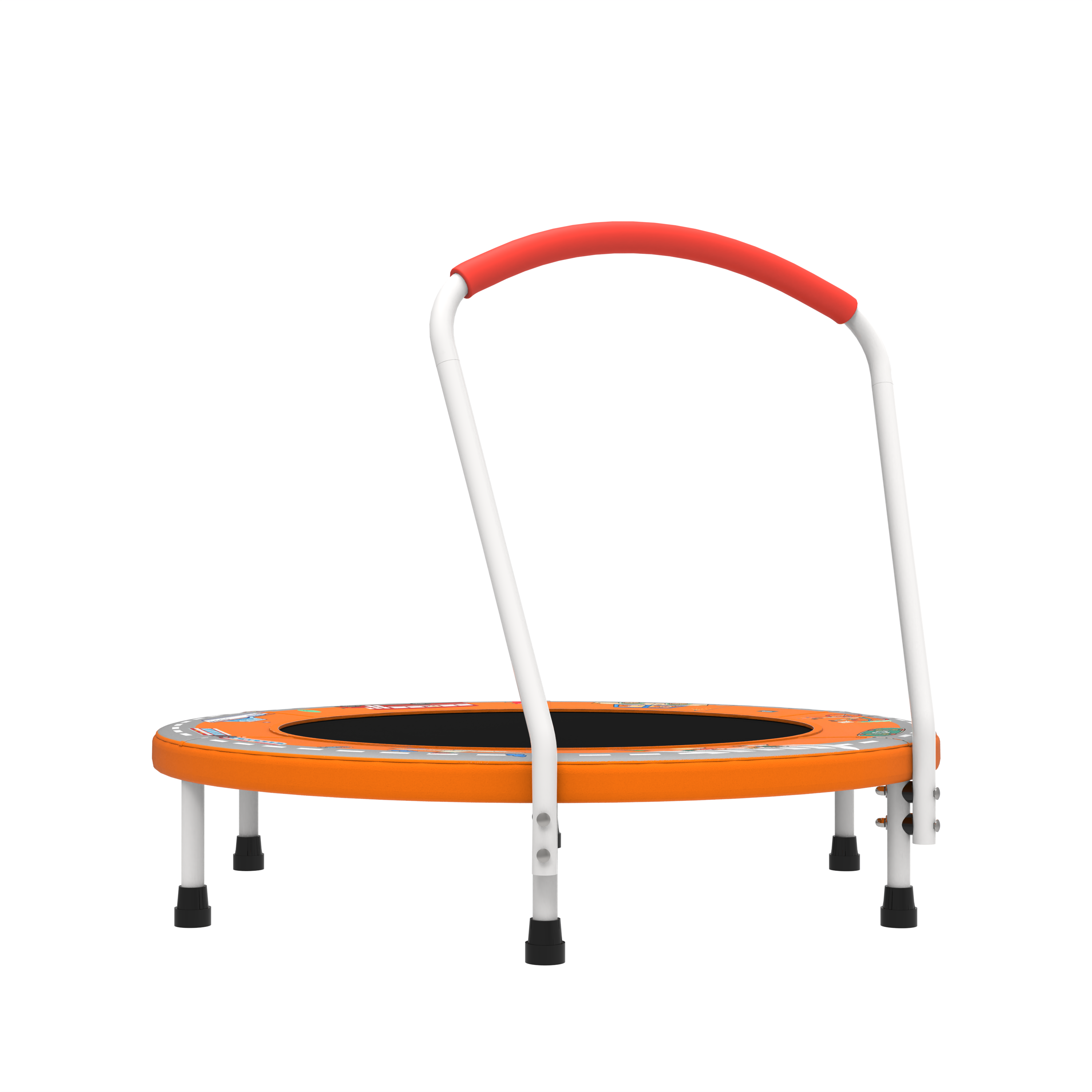 Safe Kids Mini Trampoline with Handle for Indoor Outdoor Fun