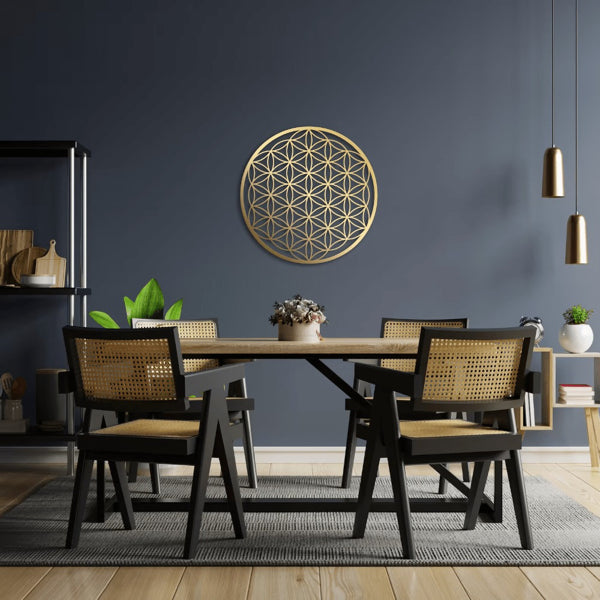 Flower of Life Metal Wall Art Lotus Decor for Living Room Bedroom