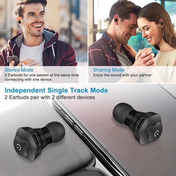 True Wireless Earbuds Bluetooth 4.2 Noise Cancelling Waterproof
