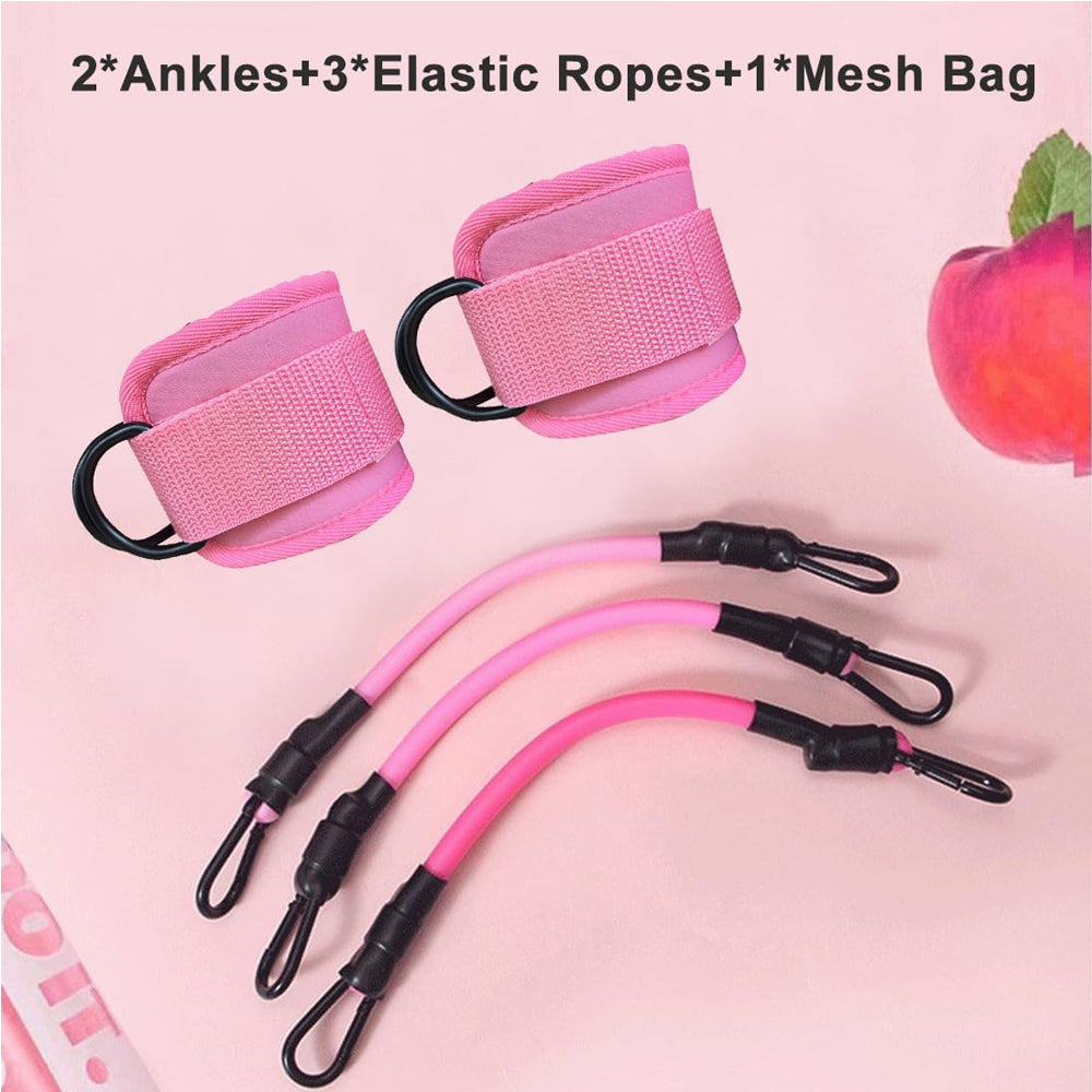 Ankle Resistance Bands with Cuffs for Leg & Glute Workout
