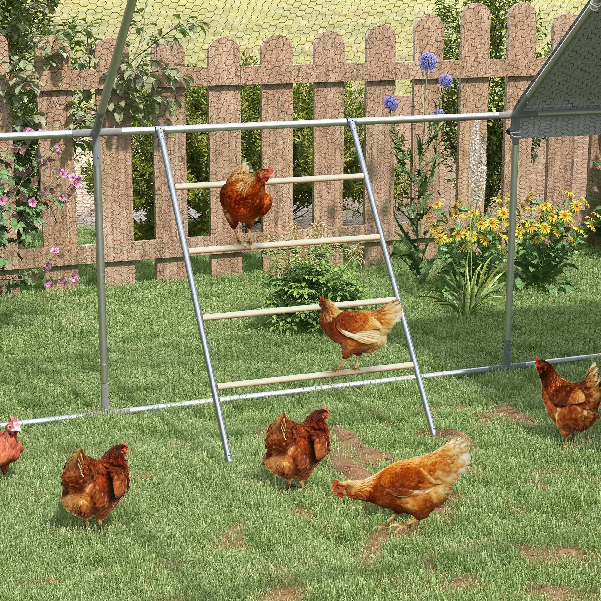 Premium Chicken Roosting Bar Jungle Gym for Coop Durable