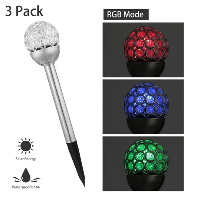Solar RGB Garden Ball Lights Set – Waterproof Outdoor Decor