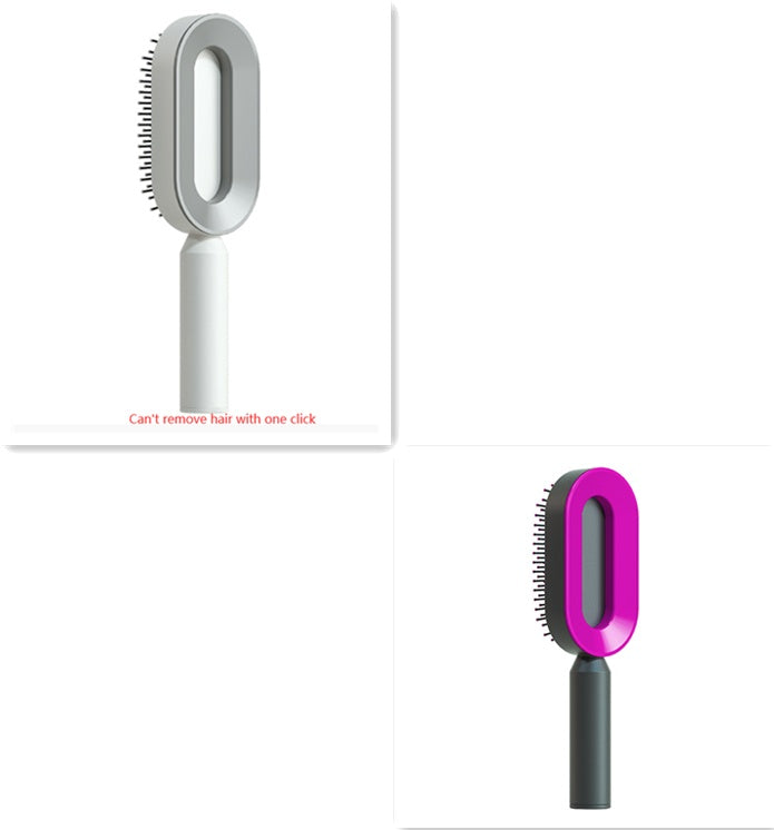 Self Cleaning Hair Brush with Scalp Massage & Detangling