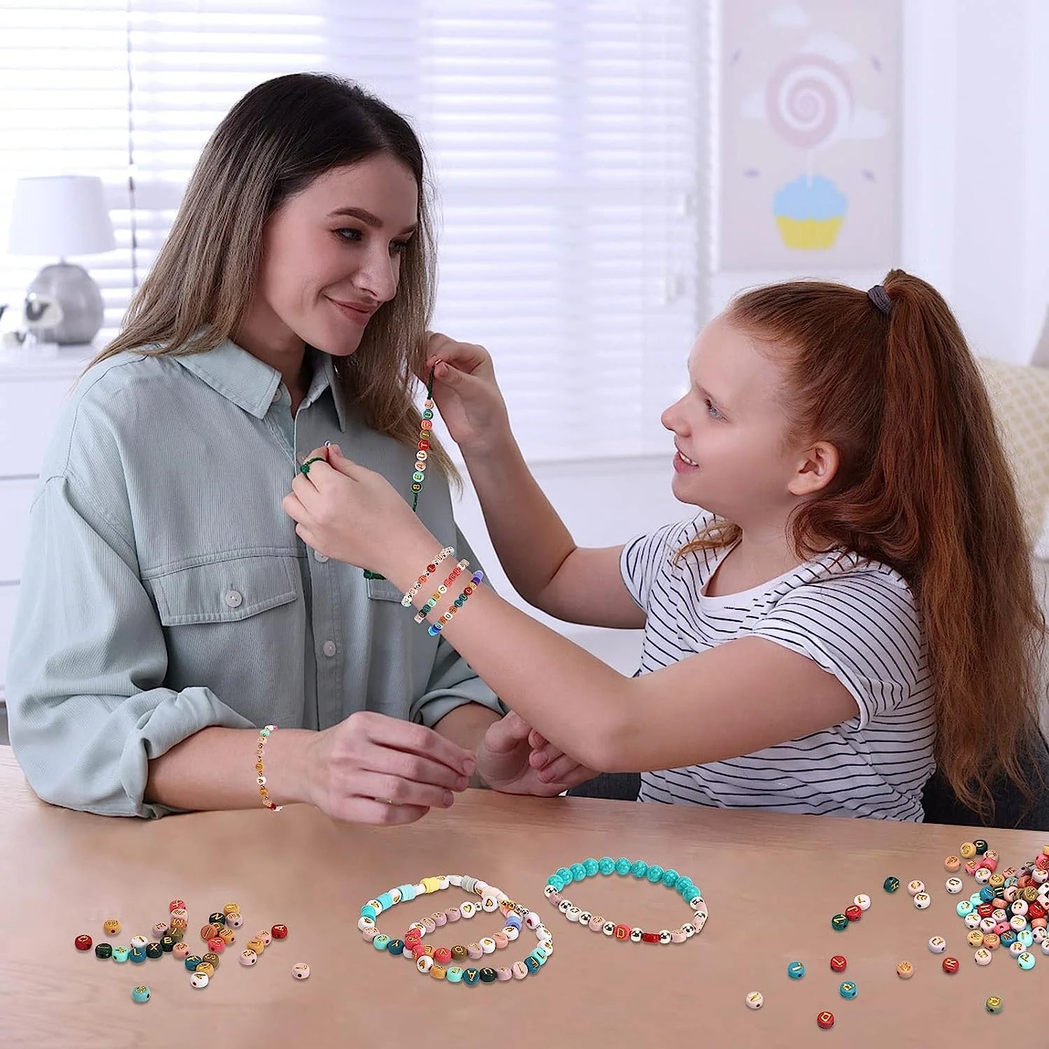 Premium Colorful Alphabet Beads Kit 1900pcs DIY Jewelry Set