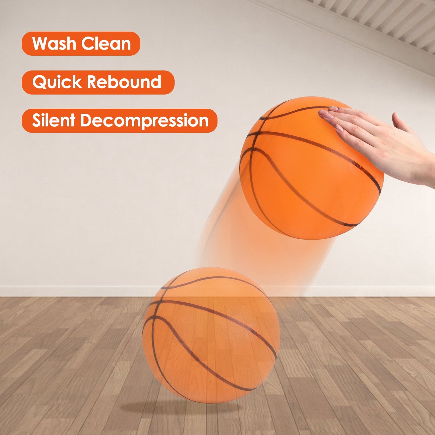 High-Density Indoor Training Silent Foam Basketball for Dribbling Practice