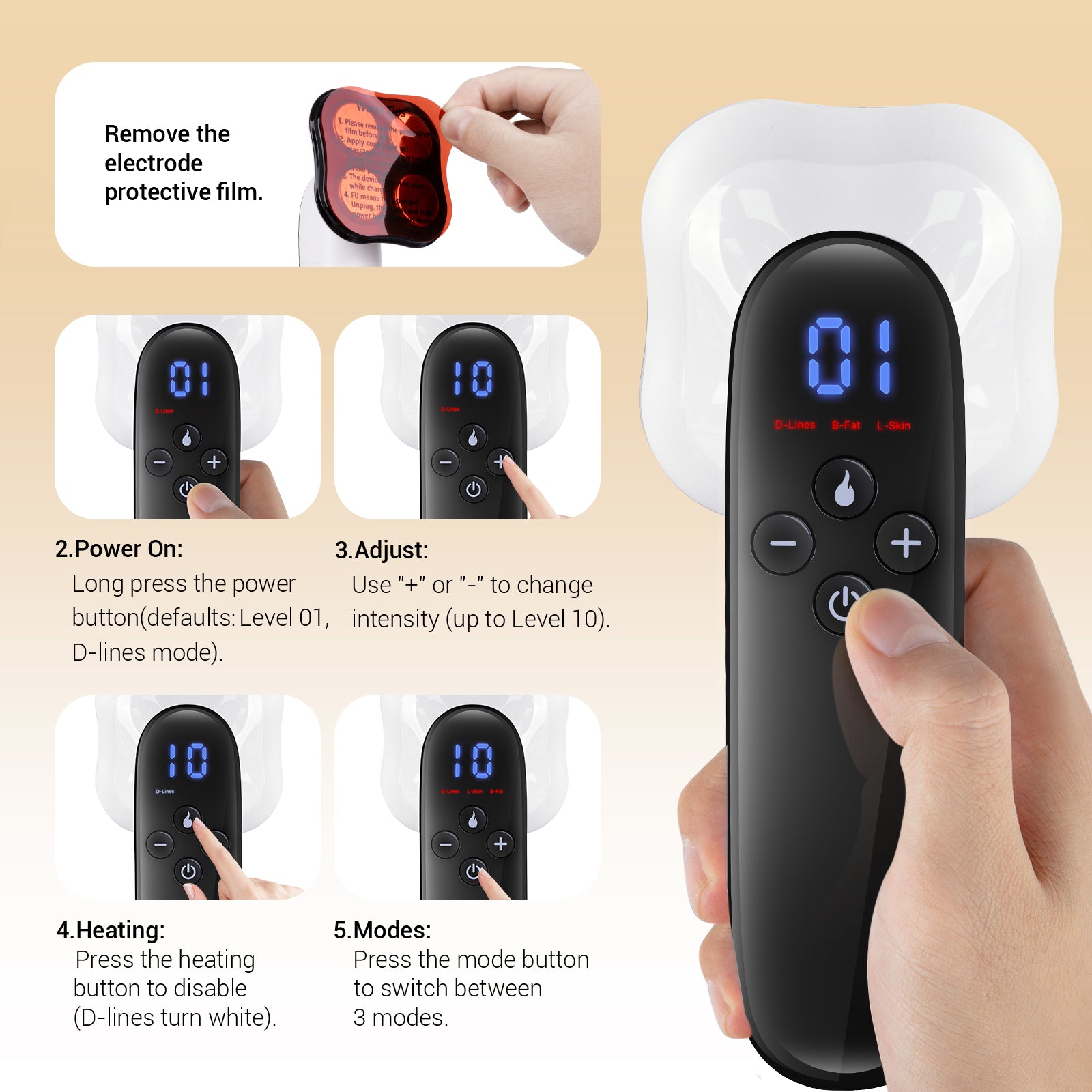 Fat Slimming Device for Body Shaping and Toning