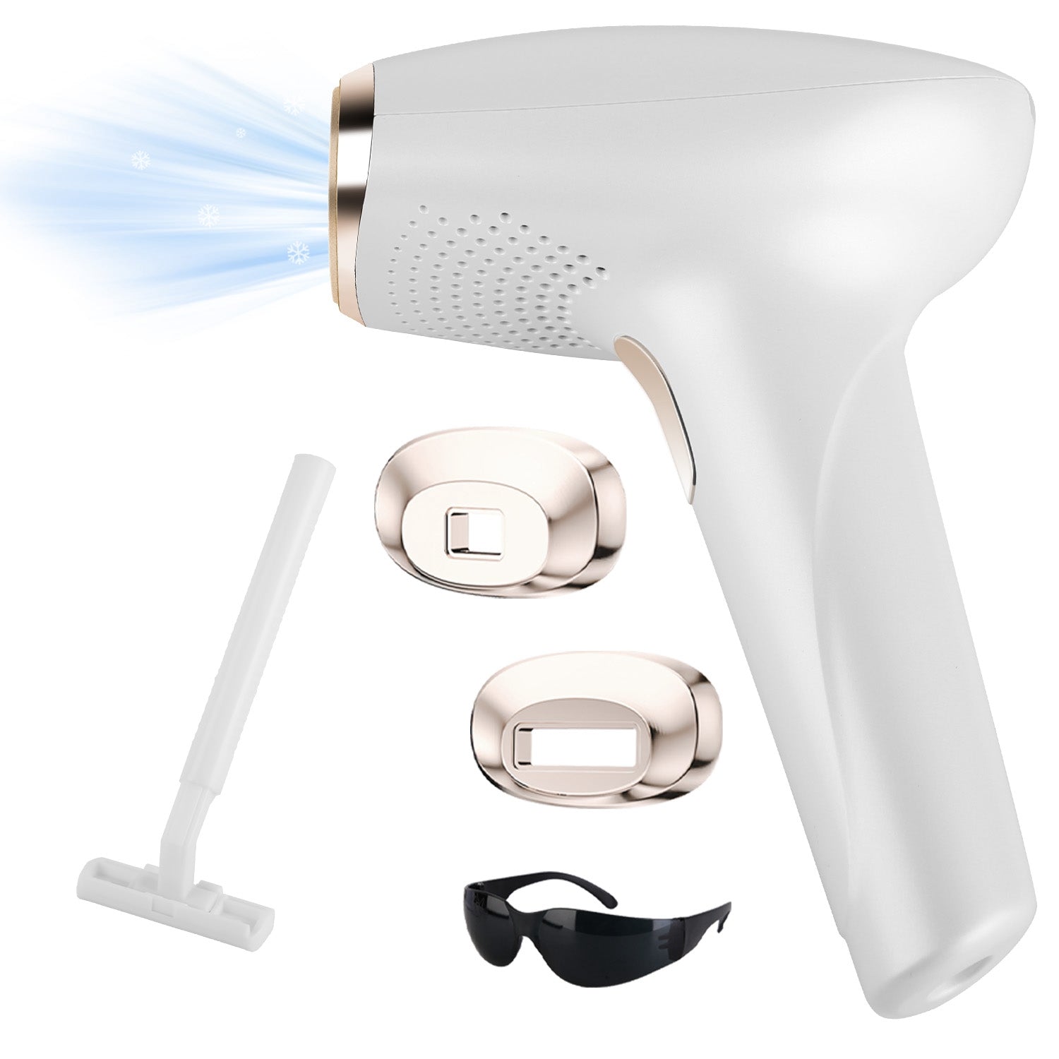 3-in-1 IPL Hair Removal Device with Ice Cooling and 9 Levels