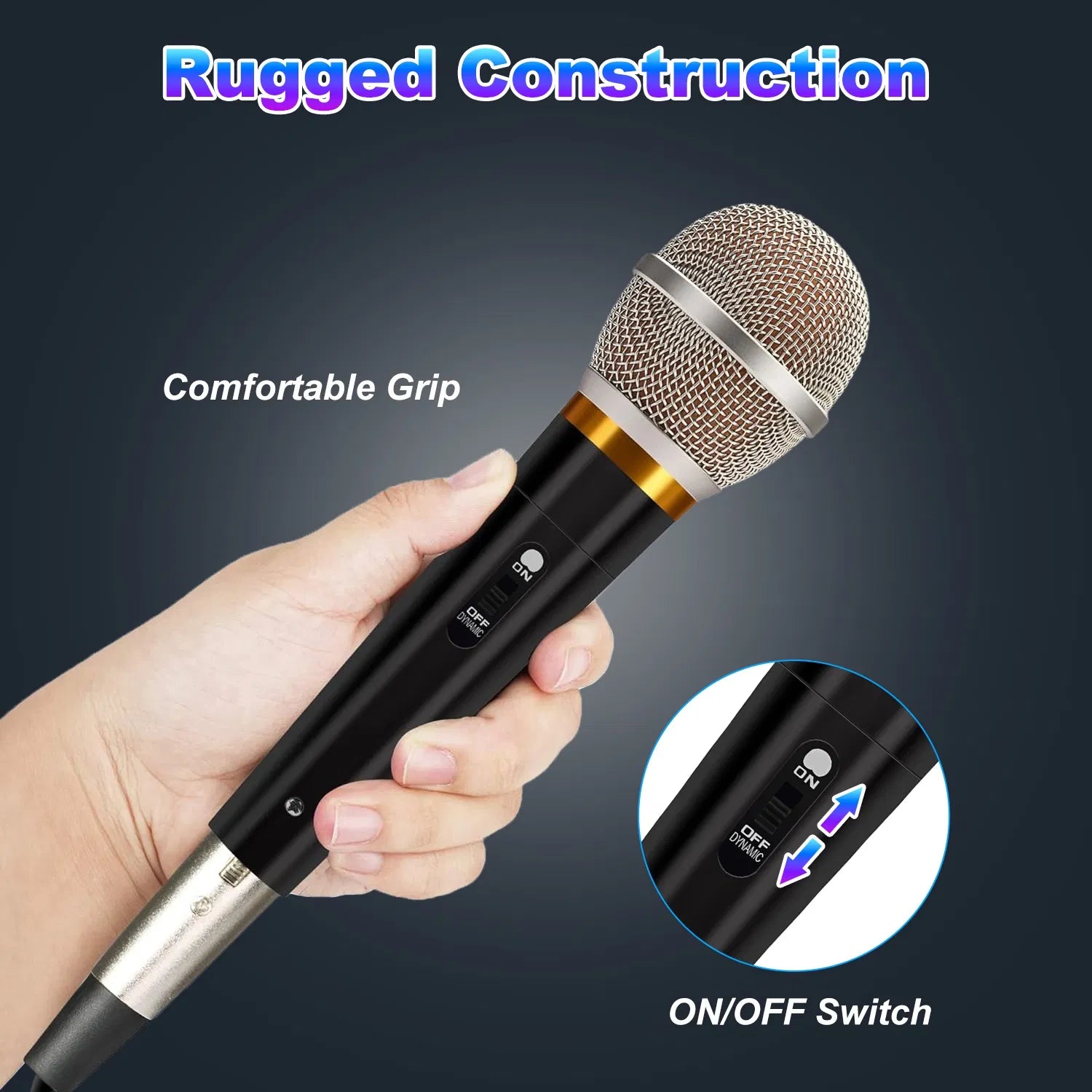 Handheld Dynamic XLR Microphone Cardioid Vocal Studio Mic