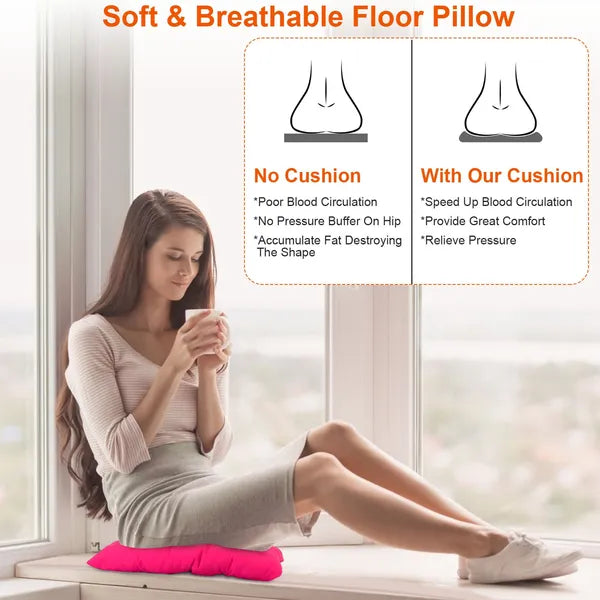4PCS Thick Chair Seat Cushions 17.7in Soft Tie On Pads for Home Use