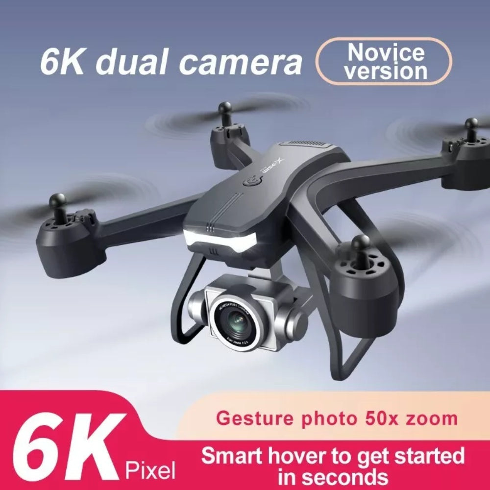 V14 6K HD Dual Camera WiFi FPV Drone, 2 Batteries, Portable for Adults