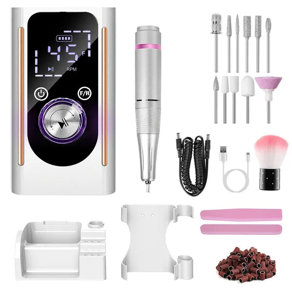 Portable 45000 RPM Rechargeable Nail Drill Machine